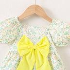 Vestido Infantil Florzinhas e Laço