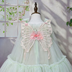 Vestido Infantil de Tule Flores