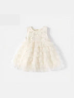 Vestido Infantil de Tule Lacinhos