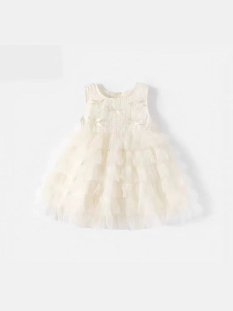 Vestido Infantil de Tule Lacinhos