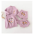 Conjunto Infantil Feminino Bordado Flores