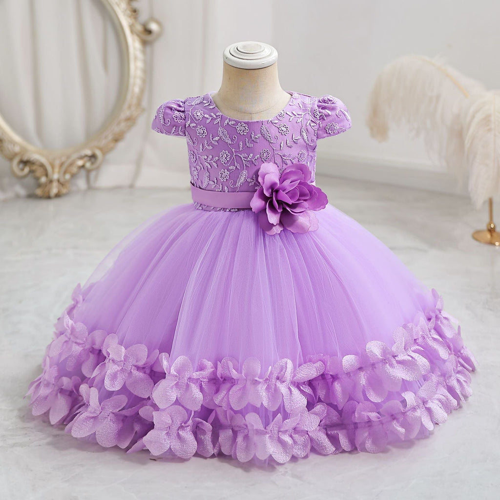 Vestido de Festa Infantil Flores