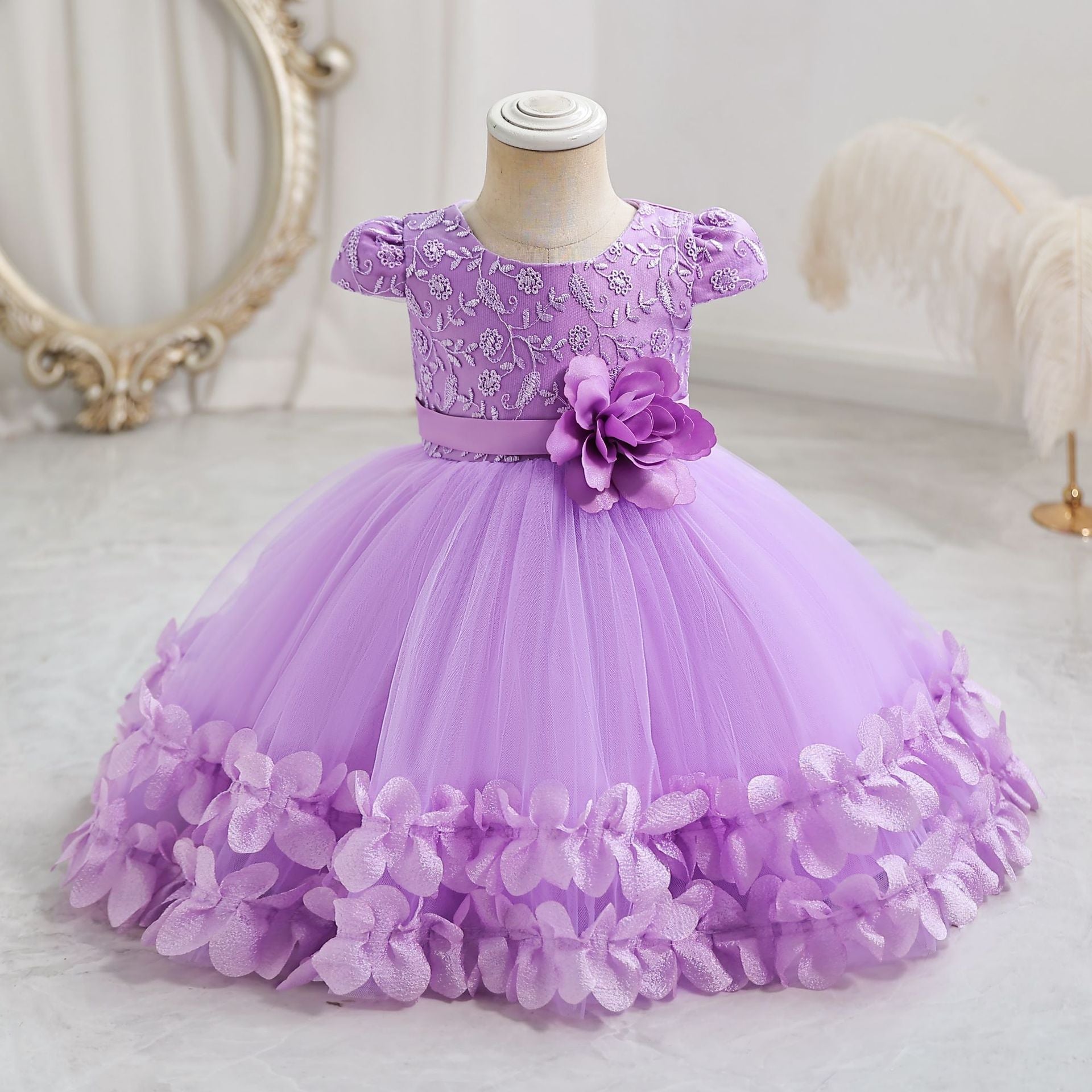 Vestido de Festa Infantil Flores