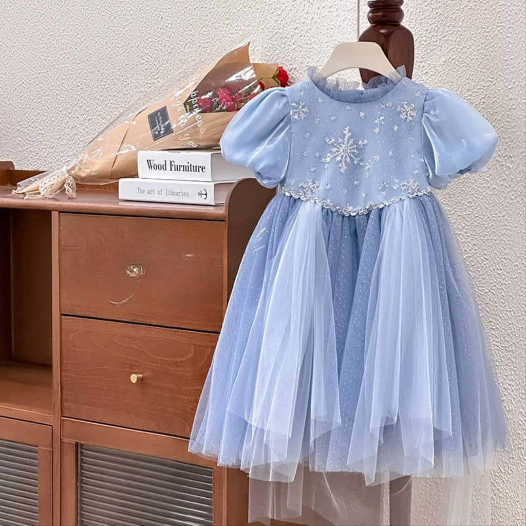 Vestido Infantil Azul Princesa