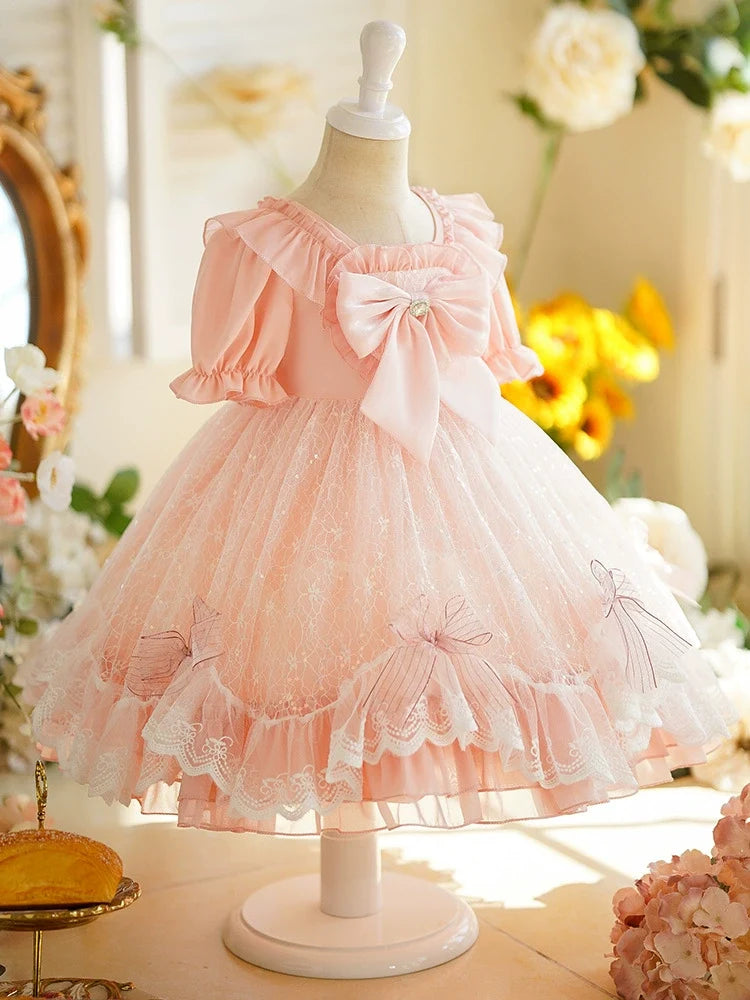 Vestido Infantil de Festa Laços