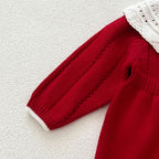 Body Infantil de Tricô Vermelho
