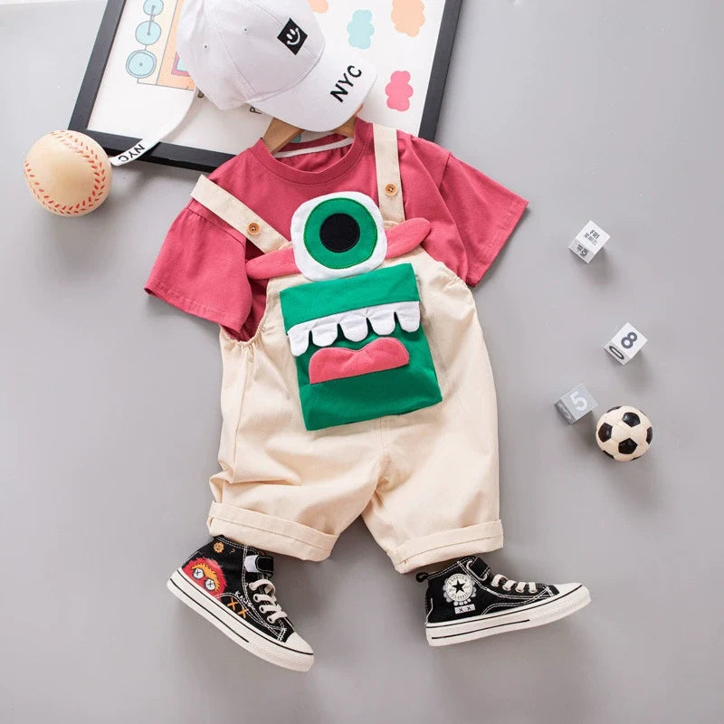 Jardineira Infantil Monstros SA