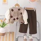 Conjunto Infantil 3 Peças Bolinhas Inverno