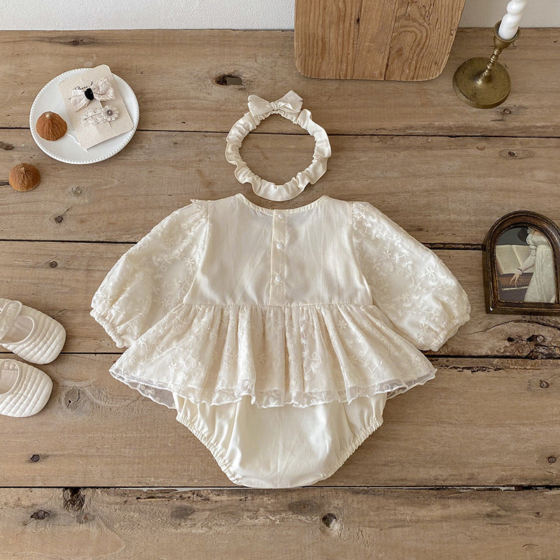 Body Infantil Feminino de Renda