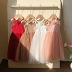 Vestido Infantil Flor com Tule