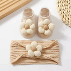 Kit Meia + Faixinha Infantil Florzinha
