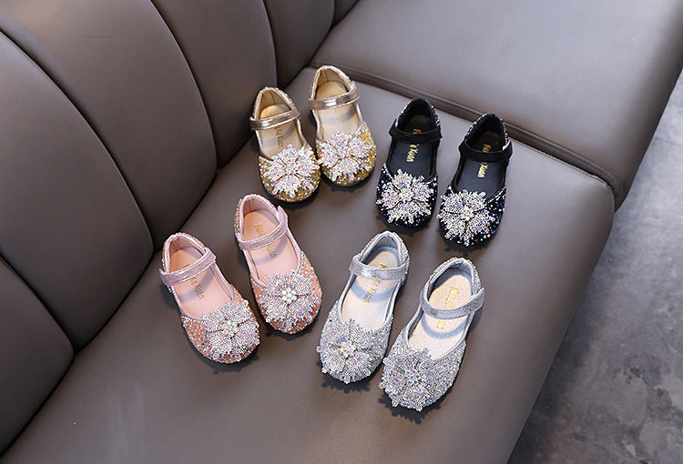 Sapato Infantil Feminino Florzinhas Brilhante