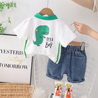 Conjunto Infantil Masculino Dino Gola Polo