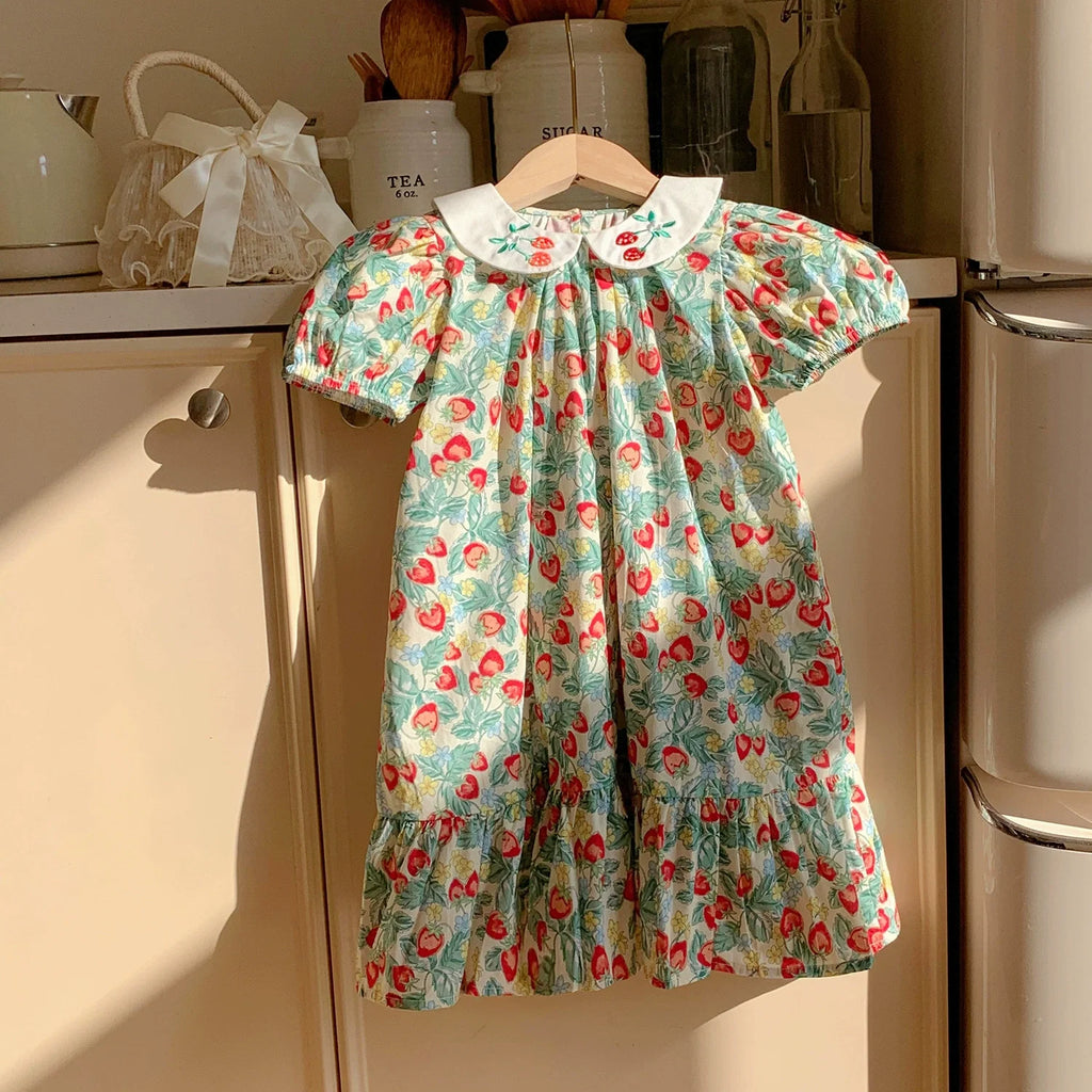 Vestido Infantil Delicadinho Morangos