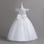 Vestido de Festa Longo Renda Brilhantes