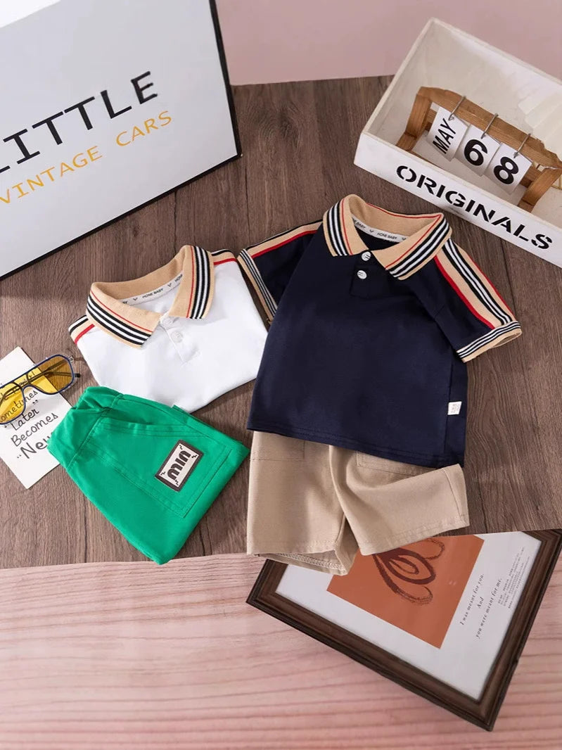 Conjunto Infantil Masculino Polo Lístras
