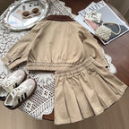 Conjunto Infantil Feminino Térninho Saia Plíssada