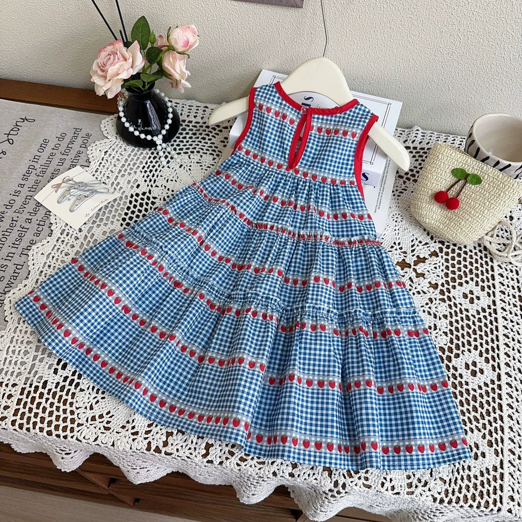 Vestido Infantil Morango Cerejinhas