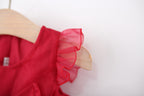 Vestido Infantil de Festa Flores Lacinho
