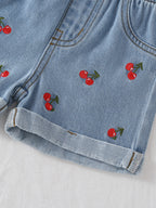 Conjunto Infantil Jeans Cerejinhas