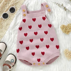 Body Infantil Tricô Corações