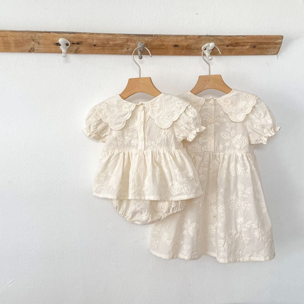Vestido/ Body Infantil Renda Floral