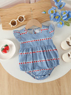 Body Infantil Feminino Azul Moranguinhos