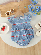Body Infantil Feminino Azul Moranguinhos