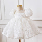 Vestido Infantil Branco Floral