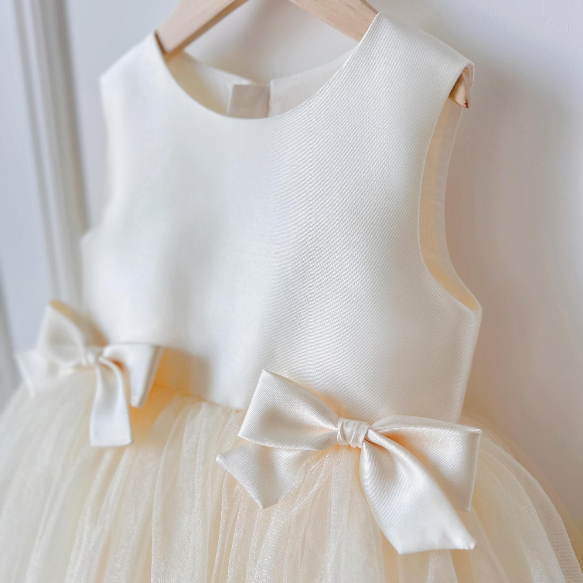Vestido Infantil Cetim Lacinho