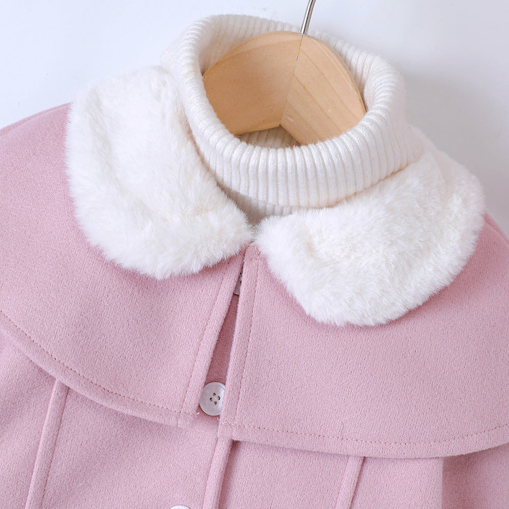 Casaco Infantil Rosa com Plush