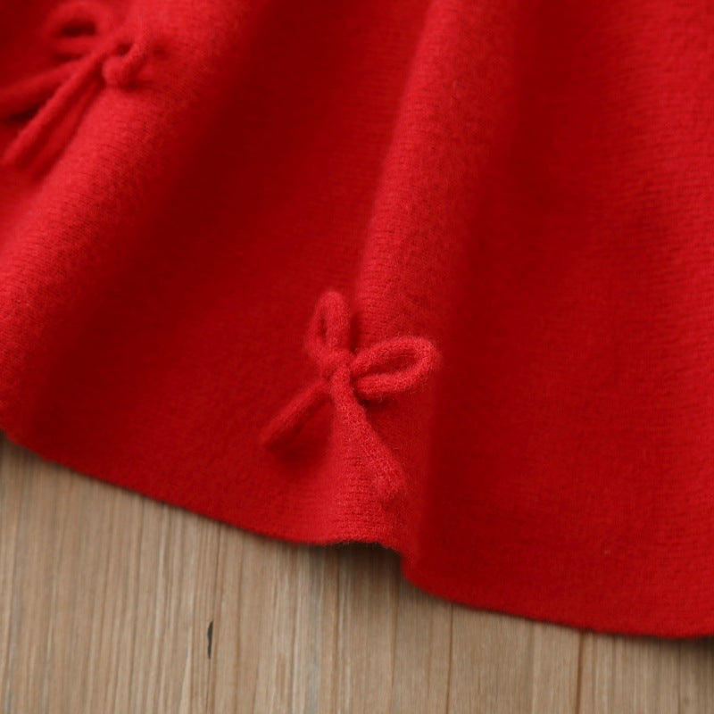 Vestido Infantil Inverno com Laços