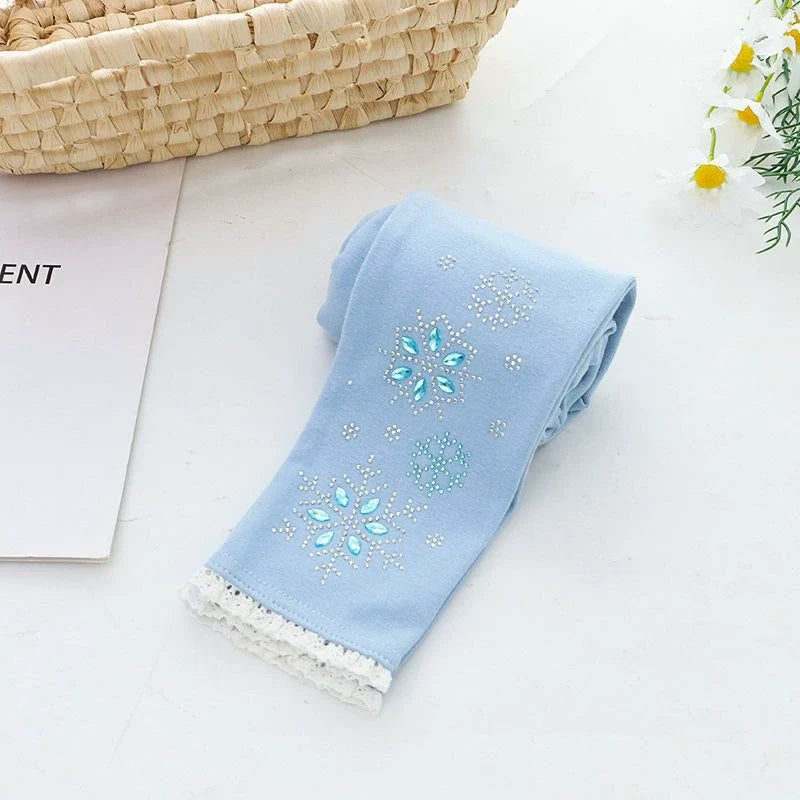 Legging Infantil Peluciada Florzinhas