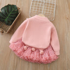 Conjunto Infantil Inverno Laço Brilhante