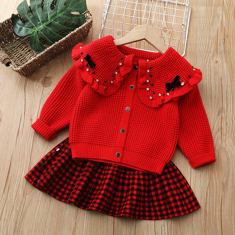 Conjunto Infantil Pérolas e Xadrez