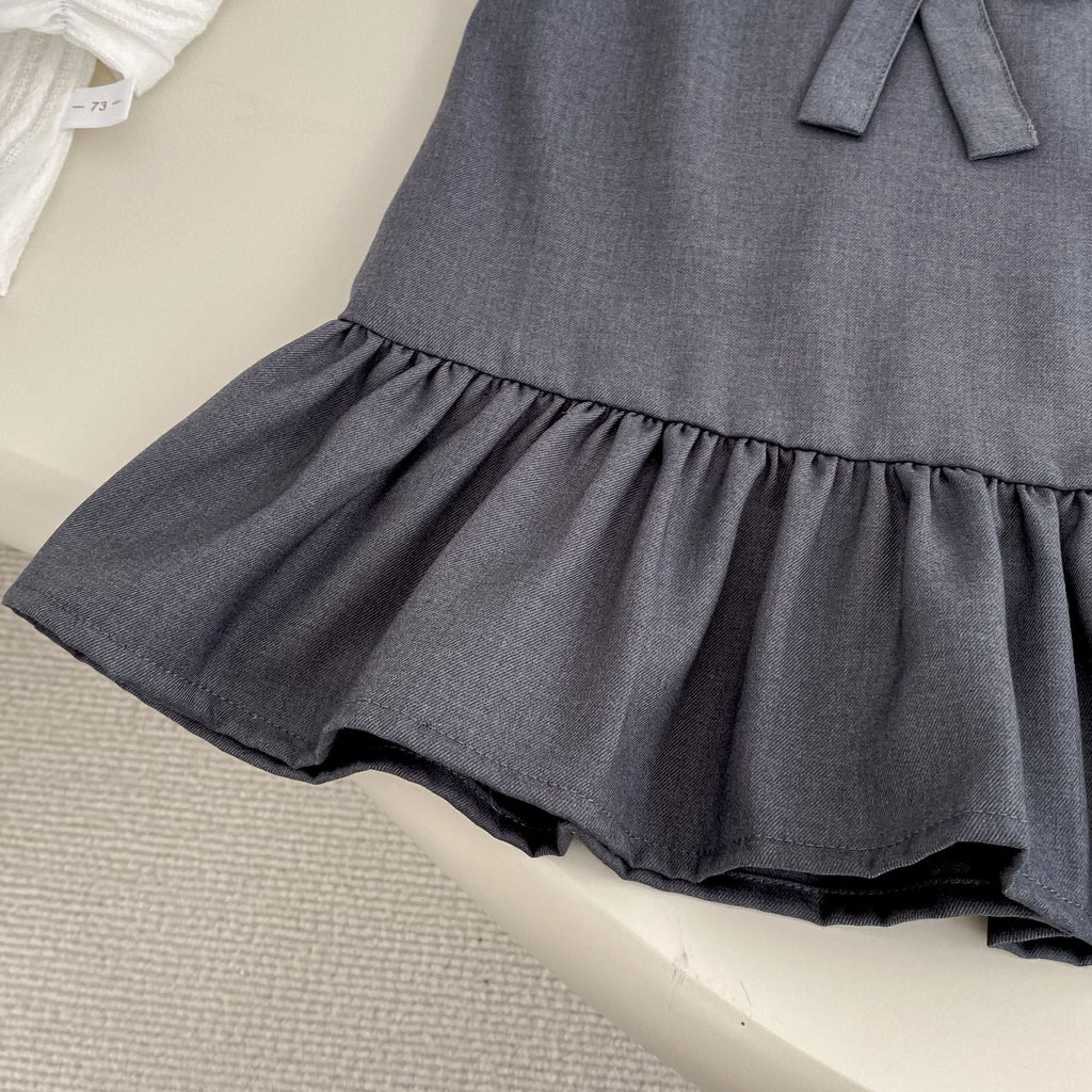 Vestido Infantil + Blusa Branca Golinha