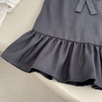 Vestido Infantil + Blusa Branca Golinha