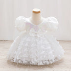Vestido de Festa Infantil Borboletas e Laço