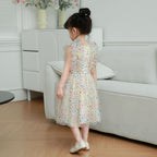 Vestido Infantil de Tule Poá