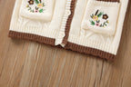 Conjunto Infantil Feminino Tricô Mussi Florzinhas
