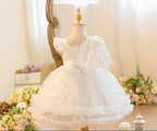 Vestido Infantil Tule Borboletinhas Lacinho