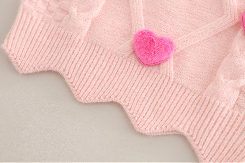 Conjunto Infantil Feminino 3 Peças Corações