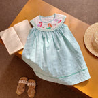 Vestido Infantil Xadrez Sereia