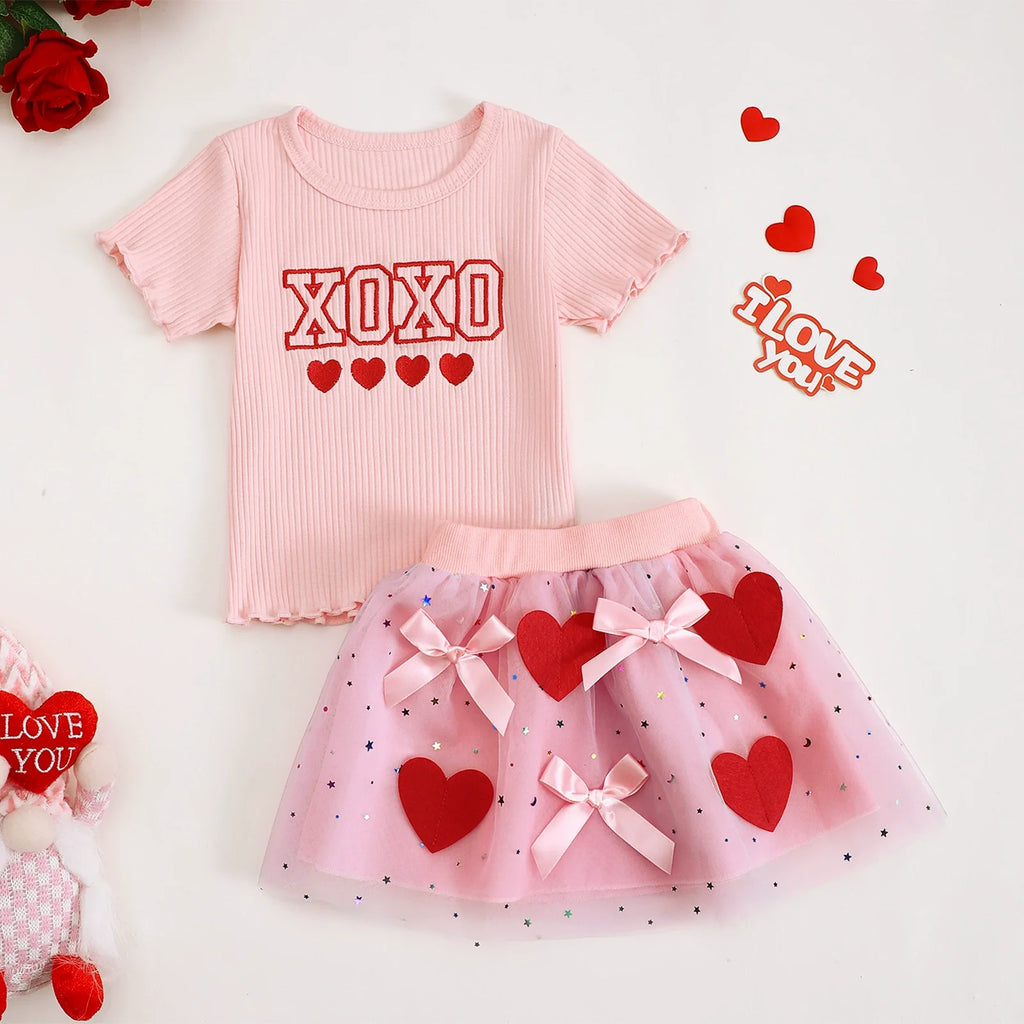Conjunto Infantil Feminino Love Tule