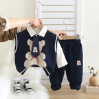 Conjunto Infantil Masculino Ursinho 3 Peças