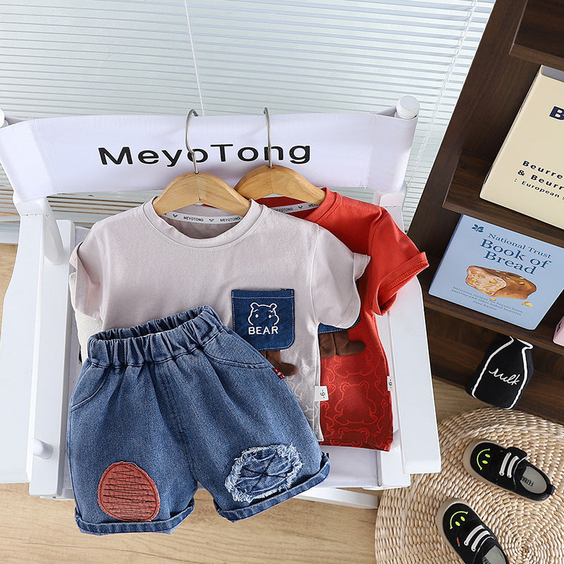 Conjunto Infantil Masculino Ursinho e Jeans