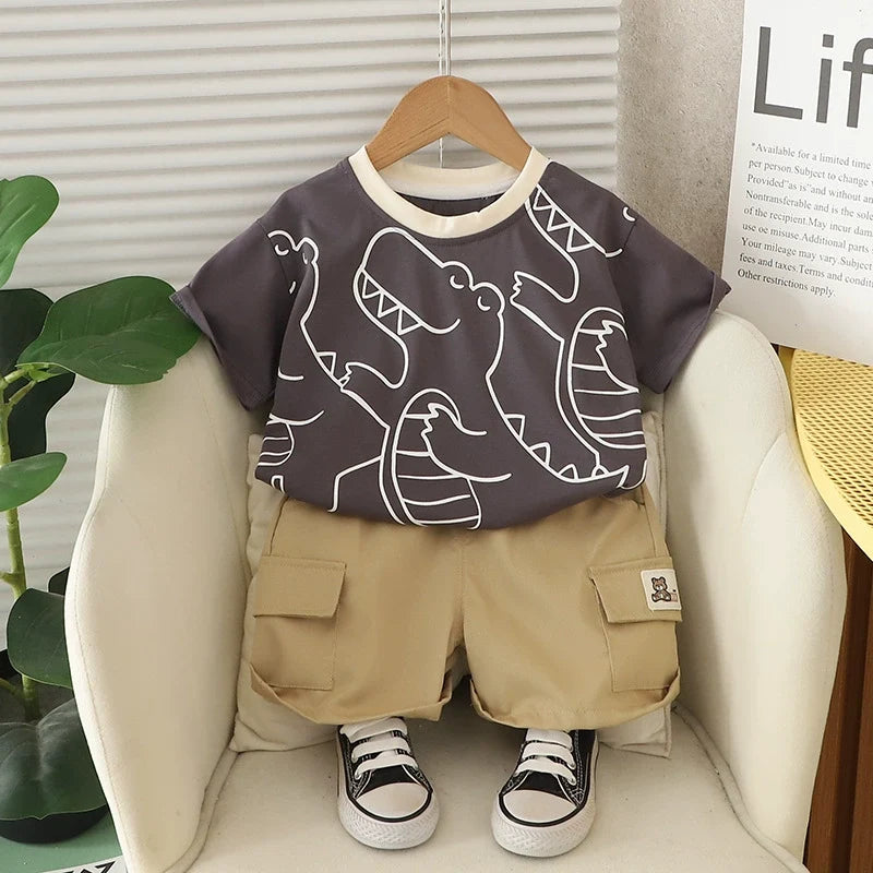 Conjunto Infantil Verão Masculino Dinossauros