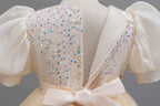 Vestido Infantil Brilhante Bufante