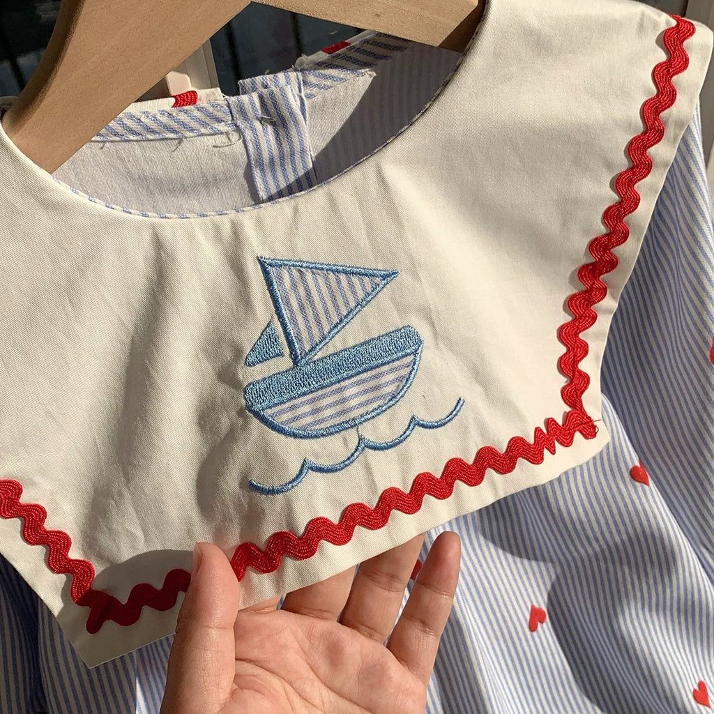 Vestido Infantil Love Barquinho