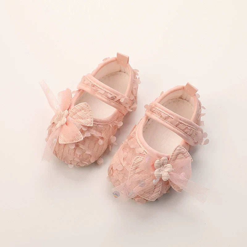 Sapato Infantil Flores Lacinho
